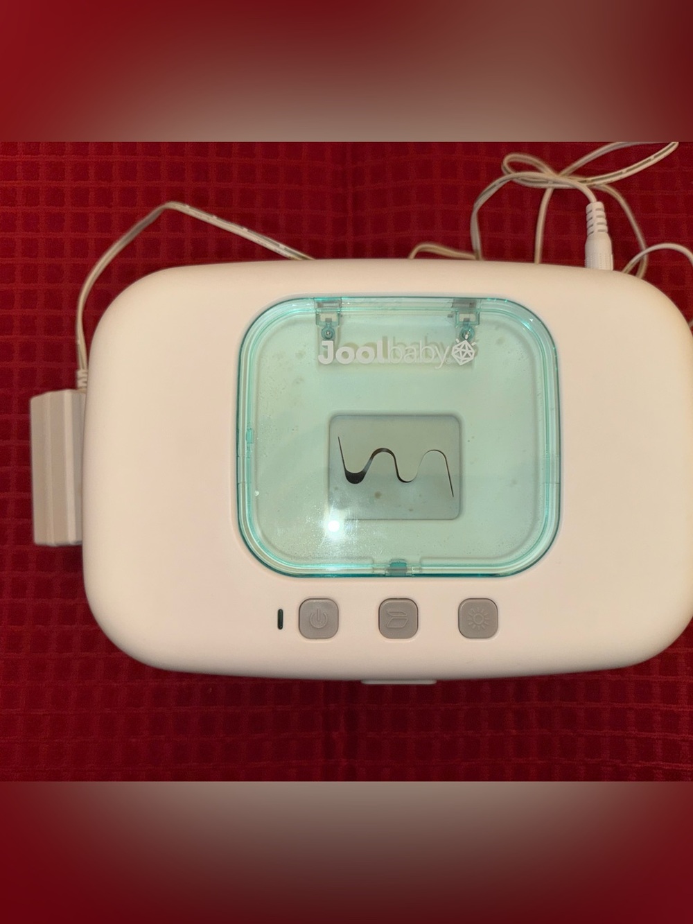 Joovy Joobaby White and Aqua Wipe Warmer